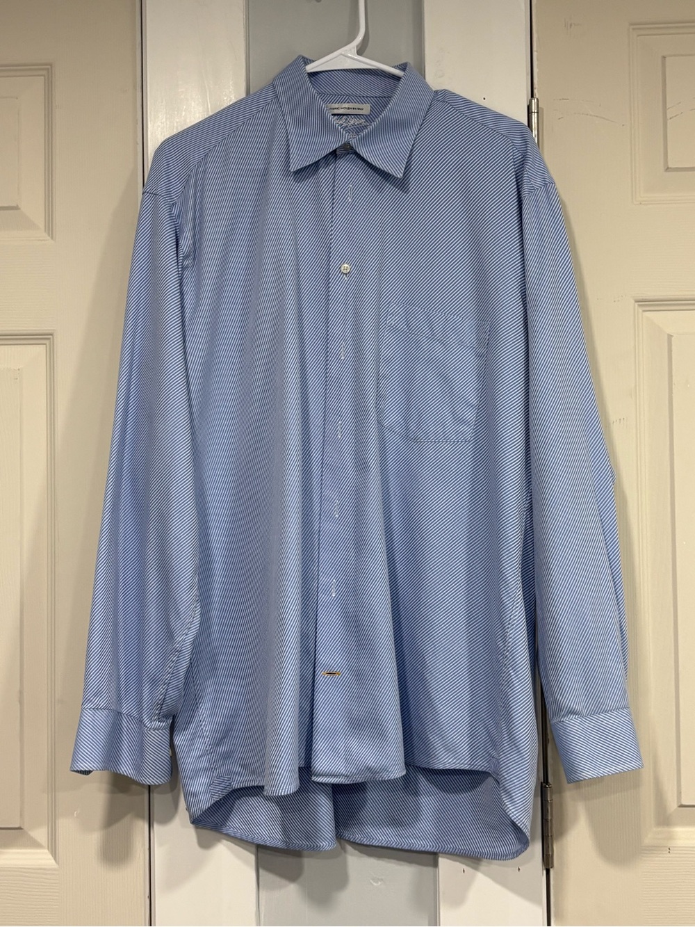 Signature Men's Light Blue Striped Dress Shirt